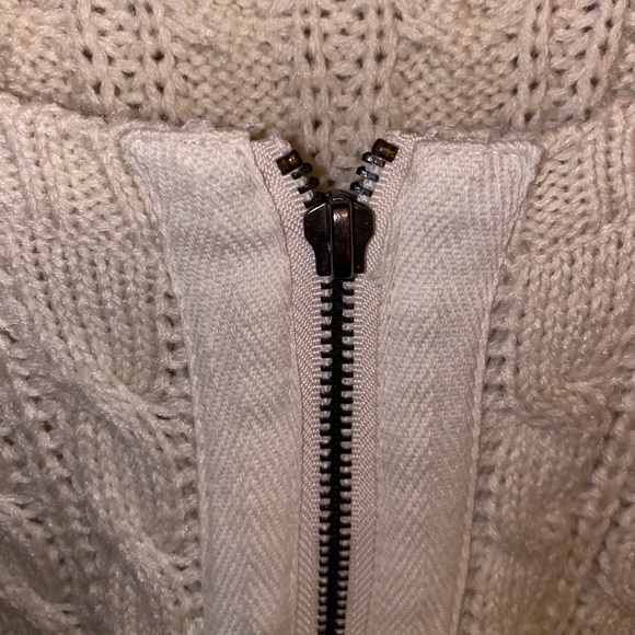 Bluenotes Cream Zipup Scoop Neck Cardigan | SIZE: S - Picture 8 of 10